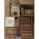 A quantity of Vintage 45rpm records, with list