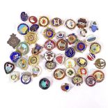 Various enamelled badges, mostly Bowlers Touring Club