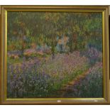 Monet style oil painting, 67cm x 74cm, framed