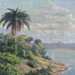 Luiz Christophe, oil on canvas, Colonial Bay, signed and dated 1910, 16" x 21", unframed Not