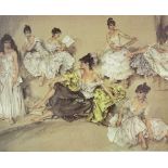 William Russell Flint, colour print, Spanish girls, from a numbered edition of 850, image 18.5" x