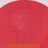 Derrick Greaves, screen print, easel, signed in pencil, 1984, no. 79/175, image 20" x 23", framed
