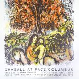 Marc Chagall, 2 Exhibition poster prints, 1976, sheet size 32" x 24", unframed Good condition