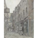 Amy Joseph RA, 2 watercolours, Old Covent Garden and Euston Square, 15" x 10", framed Light foxing