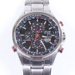 CITIZEN - a stainless steel Eco-Drive Royal Air Force British Red Arrows WR200 radio controlled