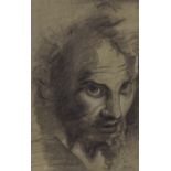 Italian School, Old Master style pencil and chalk drawing, head of St John, unsigned, 13.5" x 9",