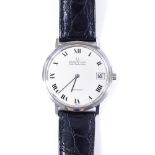 UNIVERSAL GENEVE - a stainless steel White Shadow Date automatic wristwatch, silvered dial with