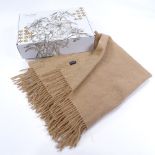 Lilysilk, a light brown scarf/shawl, new and boxed