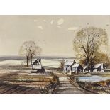 Rowland Hilder, watercolour, landscape, signed, 10" x 14", framed Good condition, no foxing