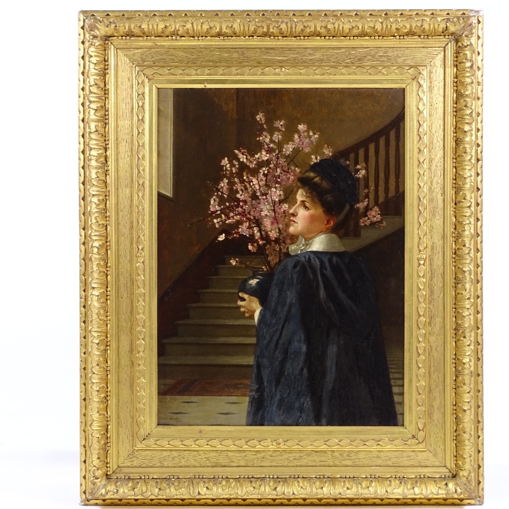 Jessica Hayllar (1858 - 1940), oil on board, For The Hospital, signed and dated 1906, original - Image 2 of 4
