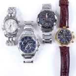 4 various wristwatches, including Tissot chronograph, Stauer chronograph, Citizen etc (4) Citizen