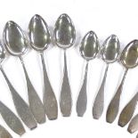 2 sets of Finnish silver spoons, comprising 6 table spoons and 8 dessert spoons, 14.5oz total All in