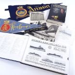 A group of items of Naval interest, including HMS Duke of York cap tally, Admiral Sandy Woodward