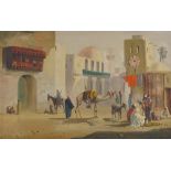 John Coulson, pair of oils on canvas, North African street scenes, signed and dated 1922, 16" x 24",