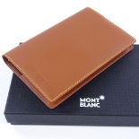 MONT BLANC - a Diaries & Notes "Mind Notes" chocolate tanned leather notepad, Land Rover Press