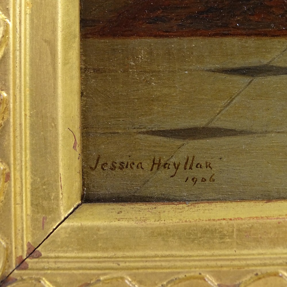 Jessica Hayllar (1858 - 1940), oil on board, For The Hospital, signed and dated 1906, original - Image 3 of 4