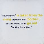 Print on canvas, Bovver Boys, 24" x 24", unframed A few minor marks