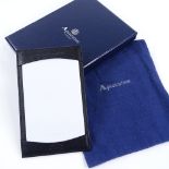 AQUASCUTUM - a black leather memopad and note holder, Land Rover Regional Tour 2007 Press Edition,