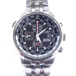 CITIZEN - a stainless steel Eco-Drive WR 100 Royal Air Force British Red Arrows quartz chronograph