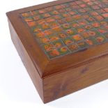 Espenet Fine Woods San Francisco, a Tennessee red cedar wood box with Mexican tile inset lid,