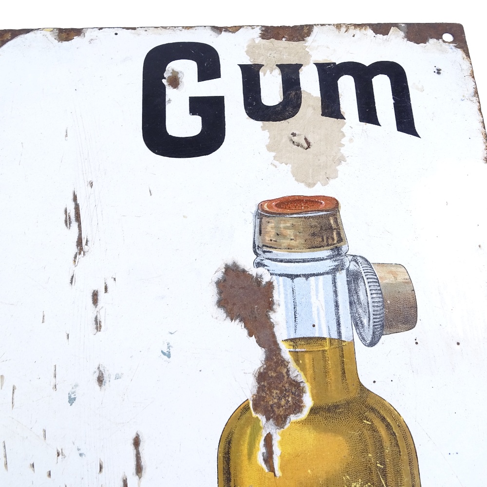 An original enamel advertising sign for Stephens Gum, with pictorial design, 39cm x 60cm Large - Image 3 of 3