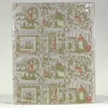 Walter Crane (1845 - 1914), rare section of 19th century wallpaper, 27" x 22", unframed Several fold