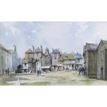 Roy Buckeridge, watercolour, Hastings Old Town, signed, 10" x 16", framed Perfect condition, no
