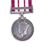 A George VI Navy General Service medal with Palestine 1945-48 bar, awarded to RP Oliver ABRN