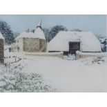 Michael Chaplin, coloured etching, Grove Green Oast, signed in pencil, no. 4/250, image 12" x 15",