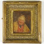 Attributed to Sir David Wilkie, miniature oil on wood panel, portrait of a man, 3.25" x 2.75",