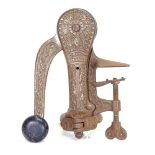 A Victorian cast-iron Original Safety counter bottle corkscrew, version of Gaskells Safety Bar