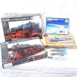 Various Airfix and Revell locomotive sets, all boxed (5)