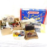 Various Vintage and modern Meccano, and a tinplate stationary engine