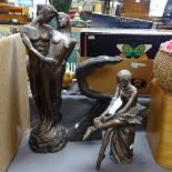 3 modern resin sculptures, depicting dancers, largest height 40cm (3)