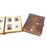 2 19th century leather-bound family photograph albums, including many original photographs (2)