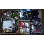 A collection of modern boxed costume jewellery, compacts etc