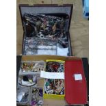 2 large boxfuls containing mixed costume jewellery