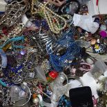 A large box of mixed costume jewellery