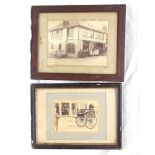 2 Victorian original local photographs, including Davis & Sons Coachbuilders of Battle, both