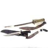 A modern Japanese Wakizashi Samurai sword, Spanish bowie knife, dagger etc, Wakizashi blade length