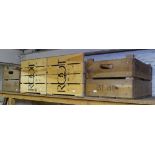 4 reproduction wine crates