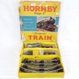 A Hornby Meccano O gauge clockwork no. 21 passenger locomotive train set, boxed