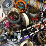 A collection of costume bangles and necklaces