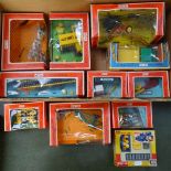 Britain's boxed metal and plastic model farm items, including harvester, elevator etc