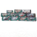 A quantity of various Schuco miniature farm tractor and accessory models, including Scheibenegge,