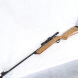 A BSA Meteor .22 air rifle with 4x20 scope, overall length 105cm