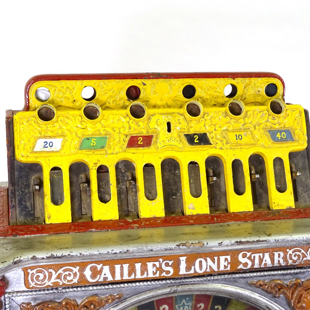 Caille's Lone Star coin-in-the-slot roulette game, manufactured in Detroit circa 1900 - 1909, the - Image 11 of 11