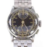 NICE WATCH - a Vintage stainless steel military pilot's mechanical chronograph wristwatch, ref.