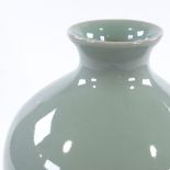 A Chinese celadon glaze meiping vase, height 26cm