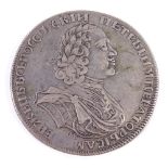 A 1725 Russian silver rouble